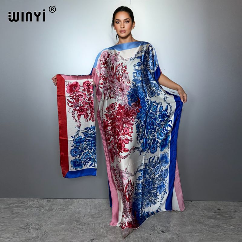 Boho Summer Beach Maxi Dress - WINYI yazlık bohem afrika elbisesi kadınlar