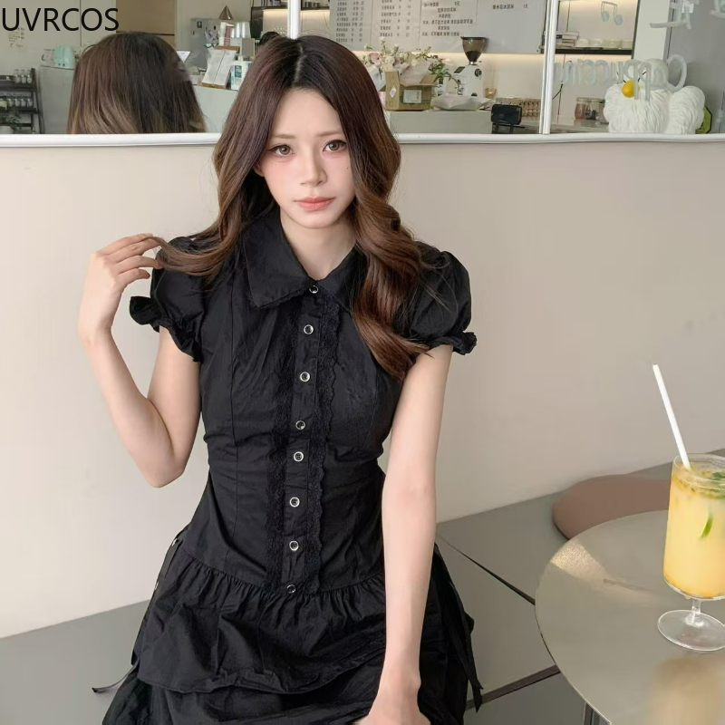 Japon Tiki Tarzı Lolita Elbise - Korean Style A Line Shirt Dress incelemesi ve fiyatı