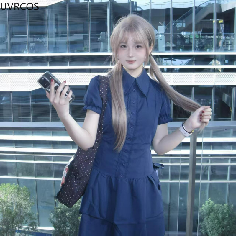 Japon Tiki Tarzı Lolita Elbise - Korean Style A Line Shirt Dress incelemesi ve fiyatı