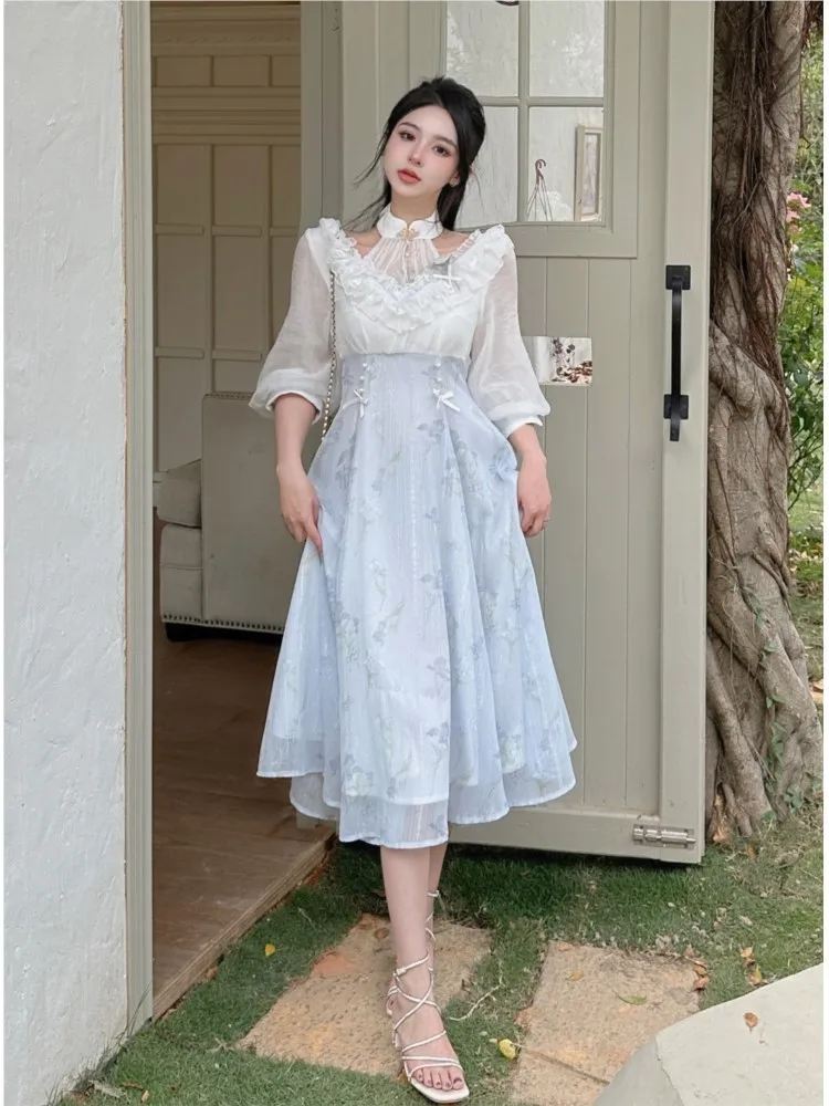Zarif Kadın Yaz Fransız Vintag - French Vintage Floral Midi Dress incelemesi ve fiyatı