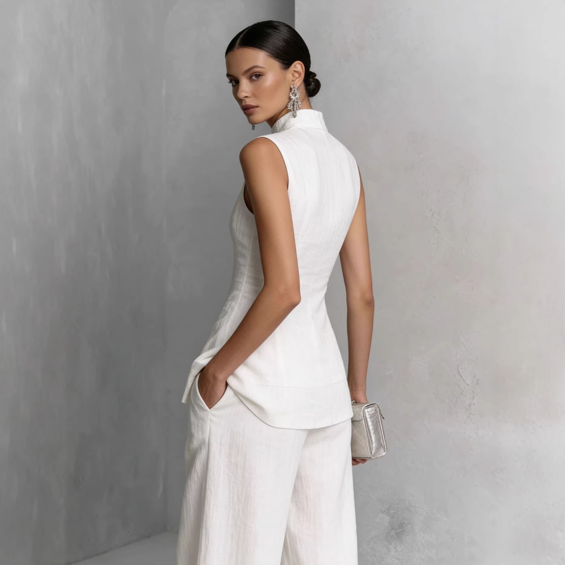 2026 Katlanmış Pamuklu Keten G - Casual Loose Linen Shirt Dress incelemesi ve fiyatı