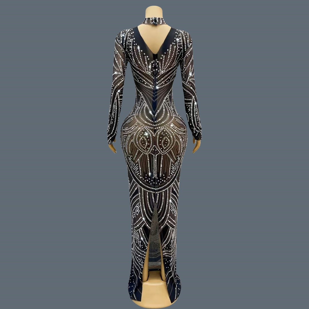Siyah, Yeni Tarz, Parıltılı Ta - Sparkly Rhinestone Club Party Dress incelemesi ve fiyatı