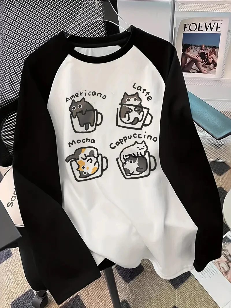 Coffee Cat Uzun Kollu Tişört,  - Blouses incelemesi ve fiyatı